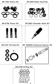 Page B Diagram and Parts List for WGV2424 Type 0 DeVilbiss Pressure Washer