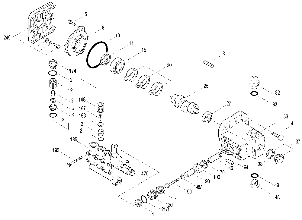 Exploded Diagram A Diagram and Parts List for PCH2800C Type 0 DeVilbiss Pressure Washer