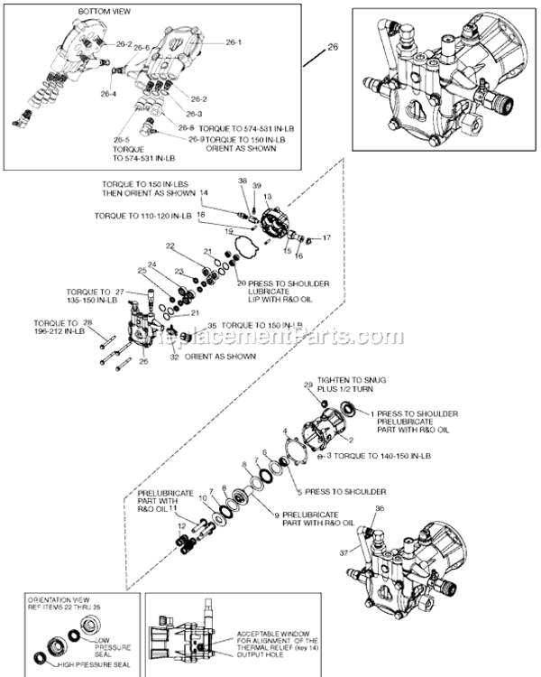 Page A Diagram and Parts List for EXB2525ES Type 0 DeVilbiss Pressure Washer