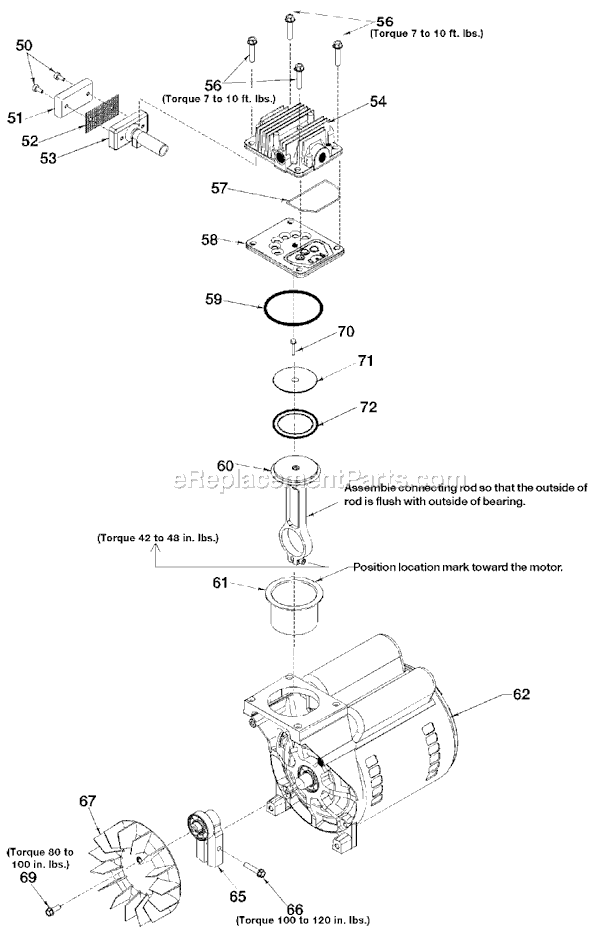 Page B Diagram and Parts List for EXFBC5020VP Type 2 DeVilbiss Compressor