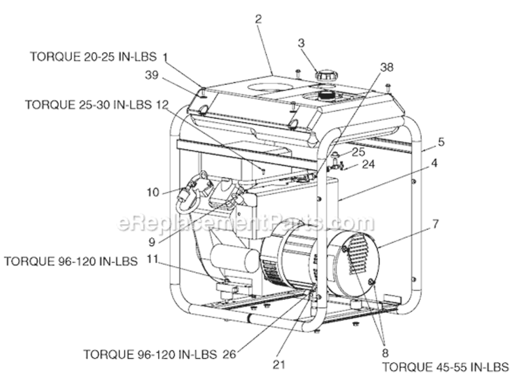 Page A Diagram and Parts List for EXGBVE7010 Type 3 DeVilbiss Generator
