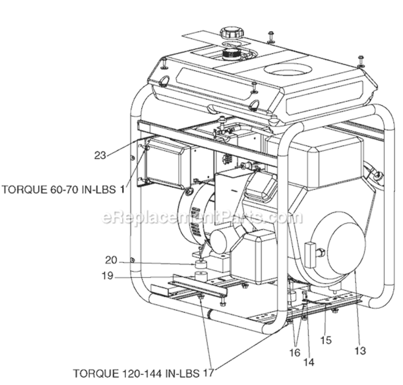 Page B Diagram and Parts List for EXGBVE7010 Type 3 DeVilbiss Generator