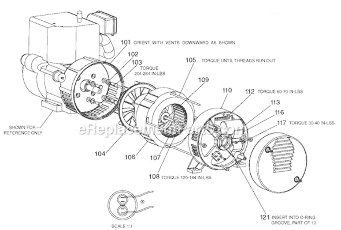Page C Diagram and Parts List for EXGBVE7010 Type 3 DeVilbiss Generator