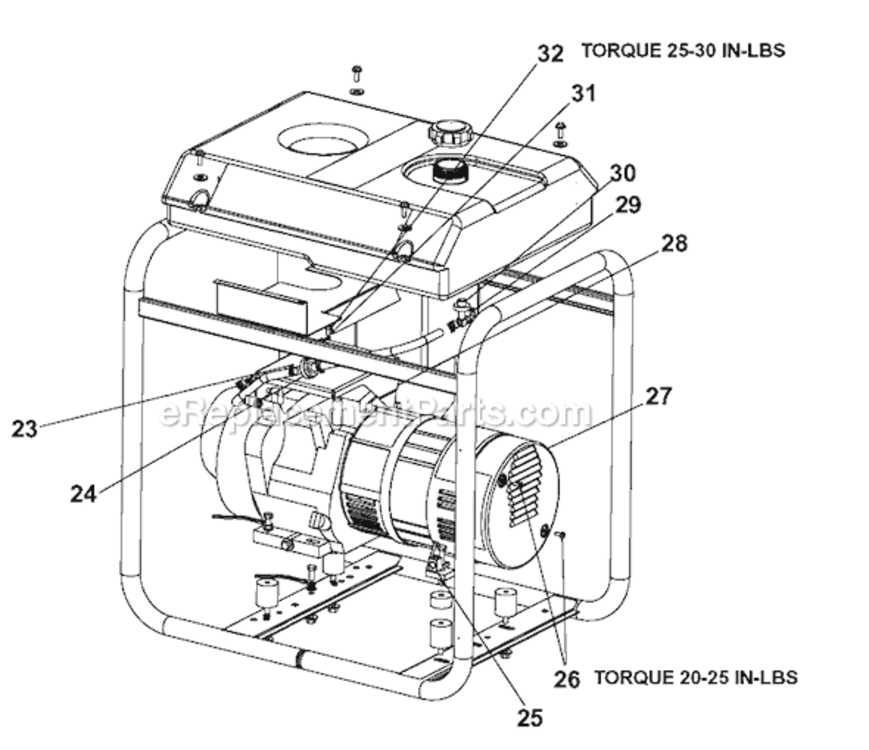Page B Diagram and Parts List for EXGHV4510 Type 0 DeVilbiss Generator
