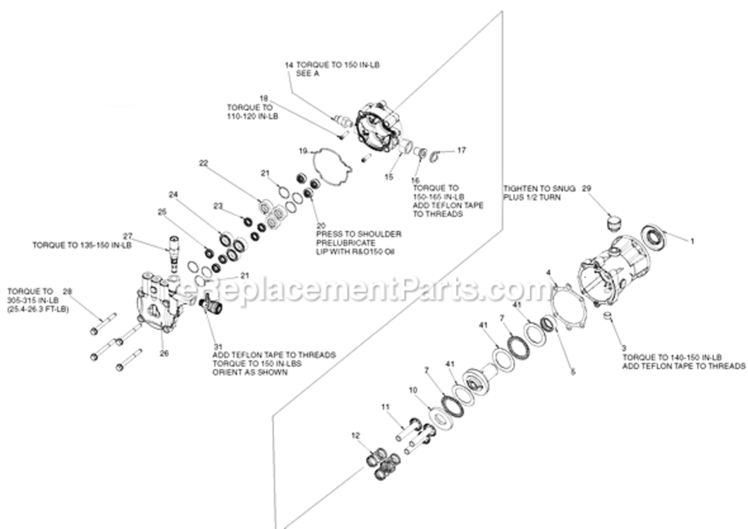 Page A Diagram and Parts List for EXH2425 Type 1 DeVilbiss Pressure Washer