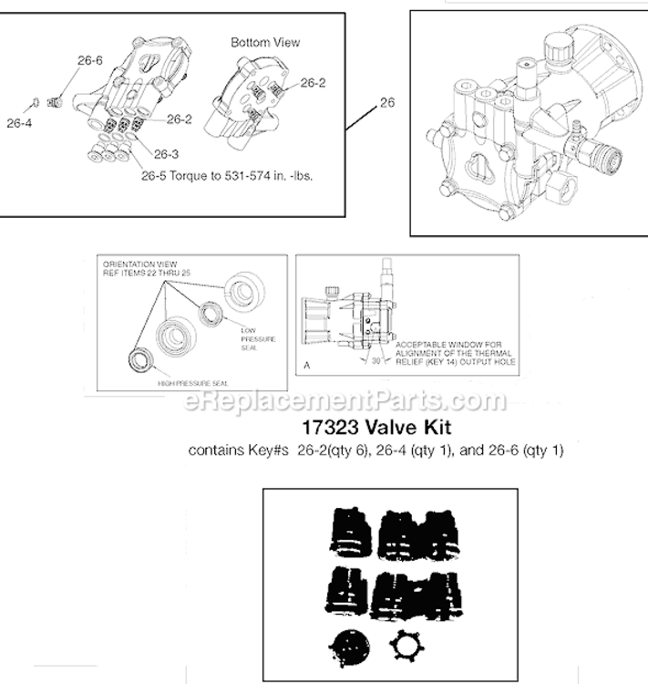 Page B Diagram and Parts List for EXH2425 Type 1 DeVilbiss Pressure Washer