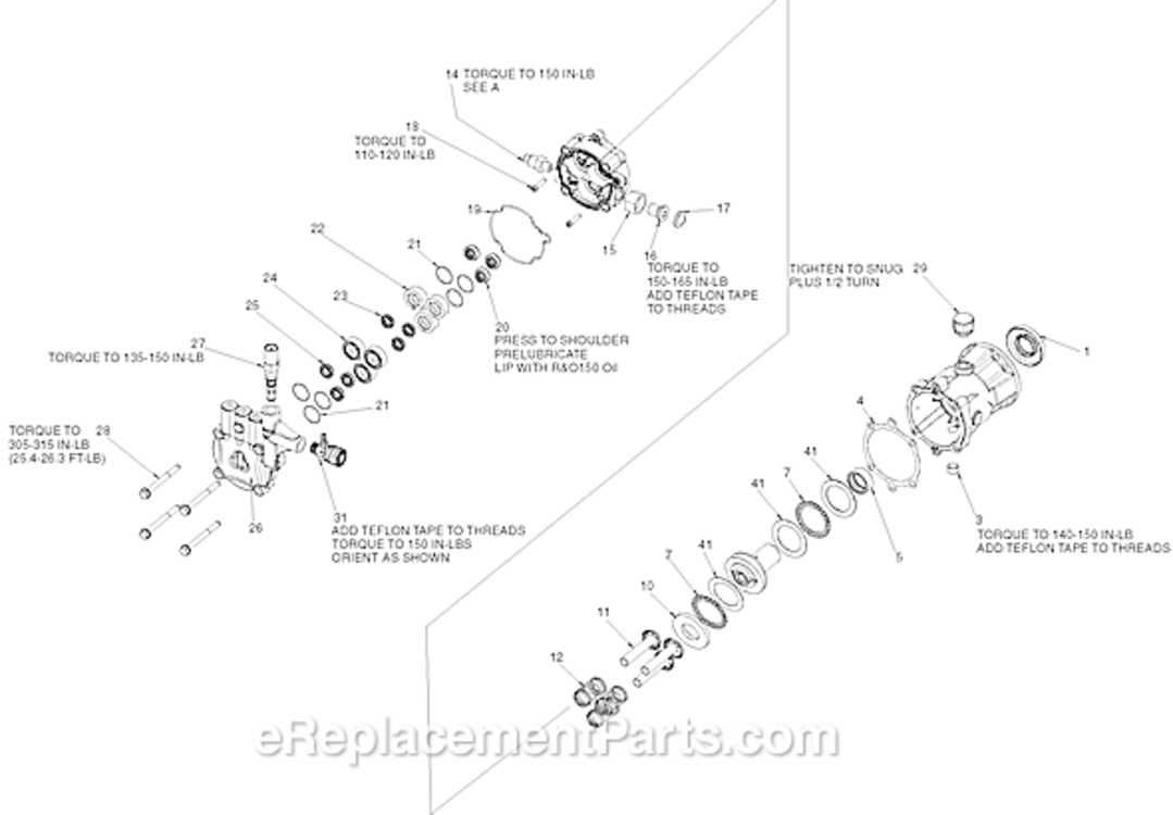 Page A Diagram and Parts List for EXH2425 Type 2 DeVilbiss Pressure Washer