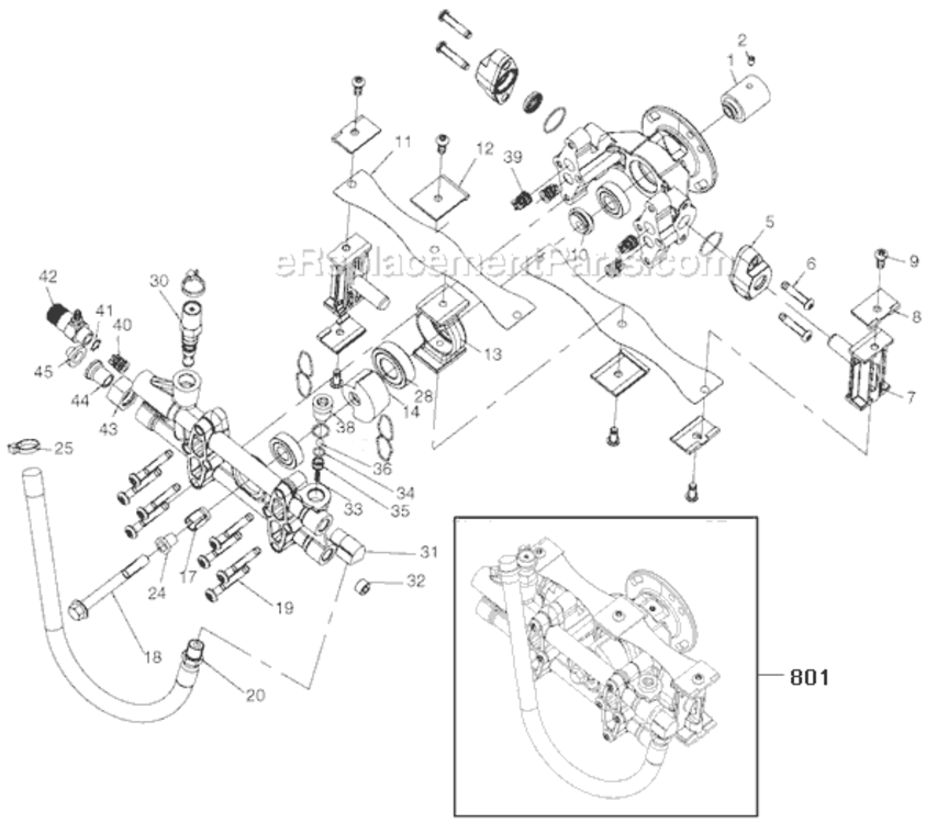 Page A Diagram and Parts List for EXHA2425 Type 1 DeVilbiss Pressure Washer