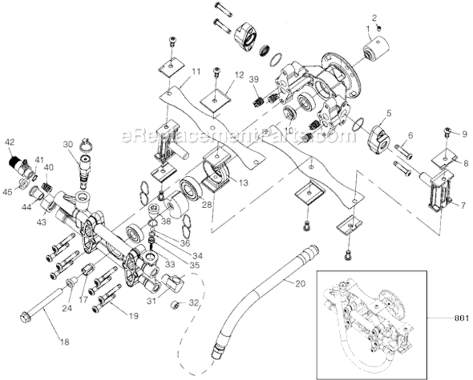 Page A Diagram and Parts List for EXHA2425 Type 2 DeVilbiss Pressure Washer