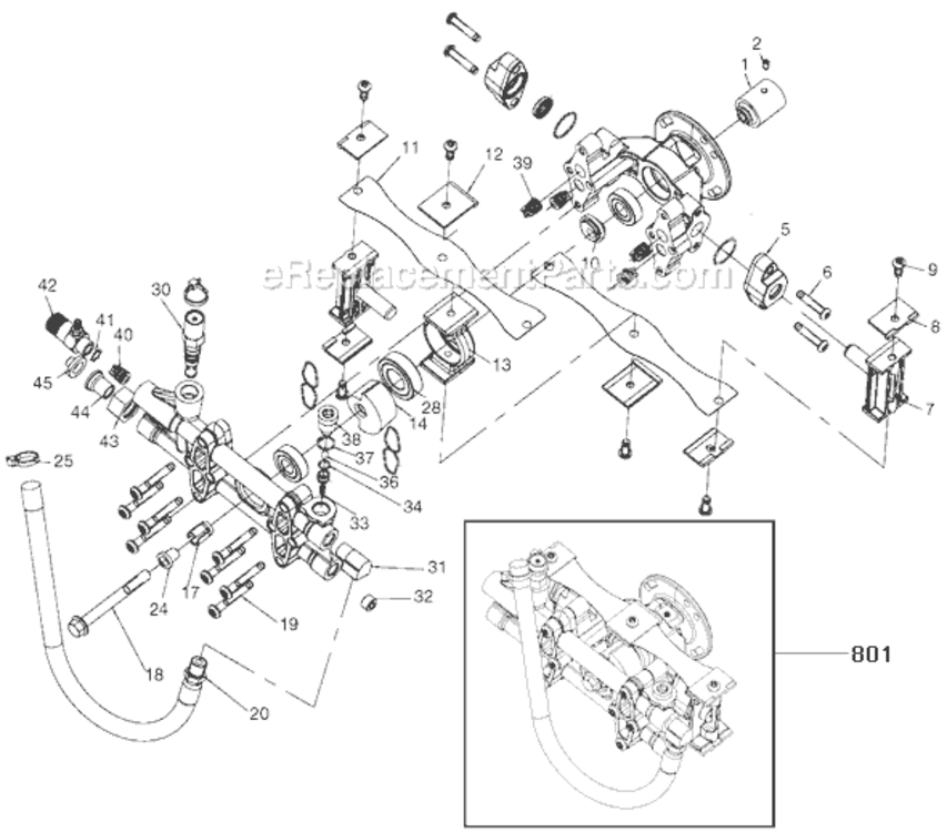Page A Diagram and Parts List for EXHA2425 Type 3 DeVilbiss Pressure Washer