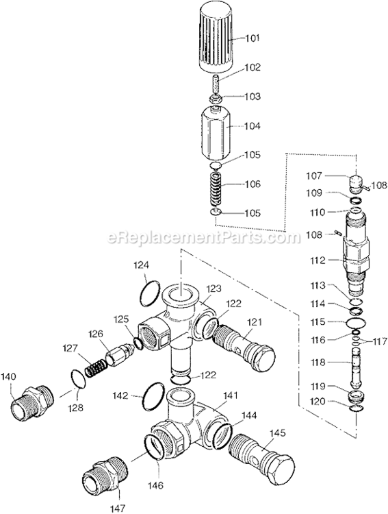 Page B Diagram and Parts List for EXHP2630 Type 1 DeVilbiss Pressure Washer