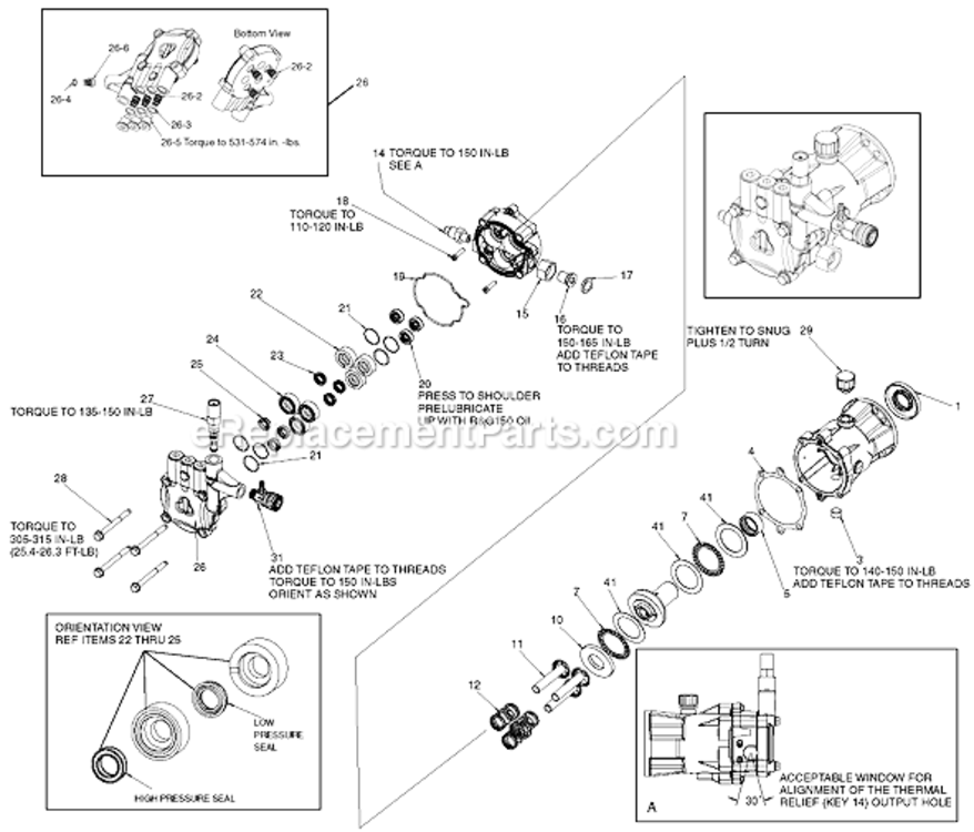 Page A Diagram and Parts List for EXPH2225HD Type 1 DeVilbiss Pressure Washer