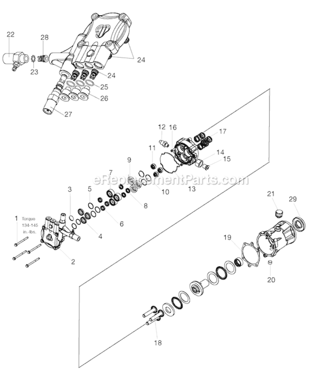 Page A Diagram and Parts List for EXWGC2225 Type 1 DeVilbiss Pressure Washer