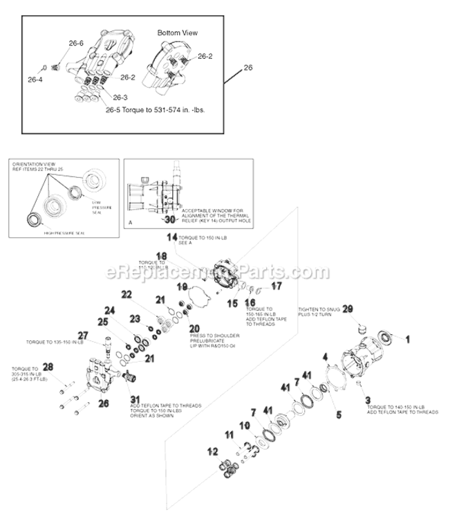 Page A Diagram and Parts List for EXWGC2225 Type 2 DeVilbiss Pressure Washer