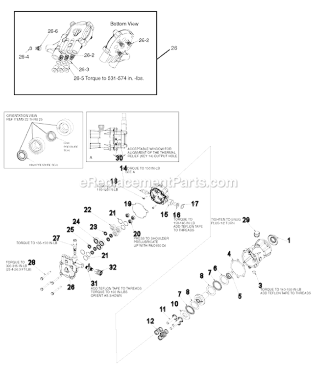 Page A Diagram and Parts List for EXWGC2225 Type 4 DeVilbiss Pressure Washer