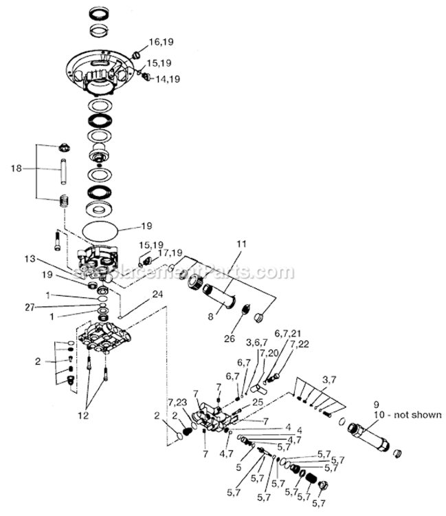 Page A Diagram and Parts List for EXWGV1721 Type 0 DeVilbiss Pressure Washer