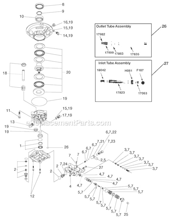 Page A Diagram and Parts List for EXWGV2121 Type 1 DeVilbiss Pressure Washer