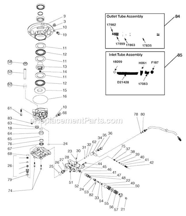 Page A Diagram and Parts List for EXWGV2121 Type 2 DeVilbiss Pressure Washer