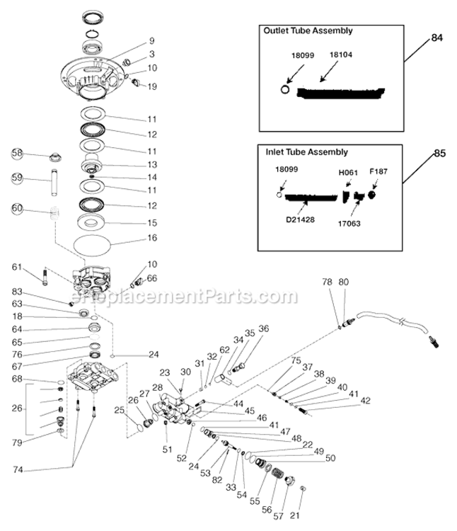 Page A Diagram and Parts List for EXWGV2121 Type 3 DeVilbiss Pressure Washer