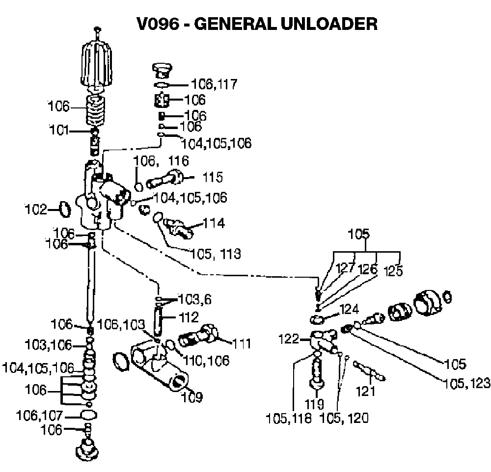 Exploded Diagram D Diagram and Parts List for WGC3035 0-Pump, General DeVilbiss Pressure Washer
