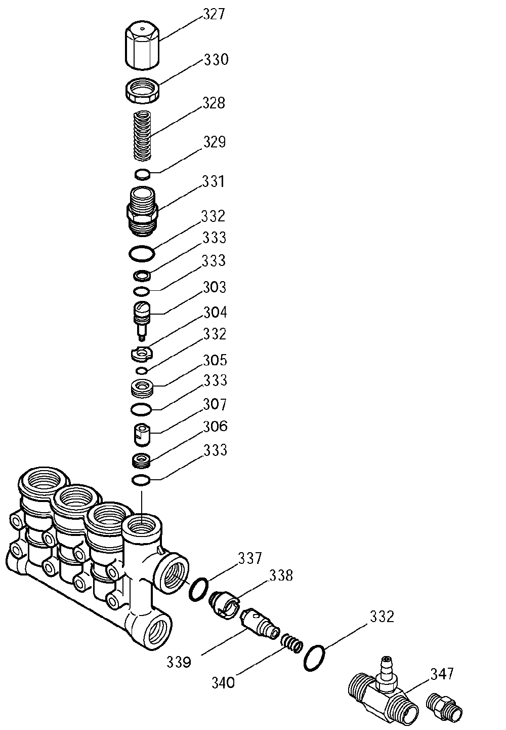 Exploded Diagram B Diagram and Parts List for BDP2600 Type 2 DeVilbiss Pressure Washer