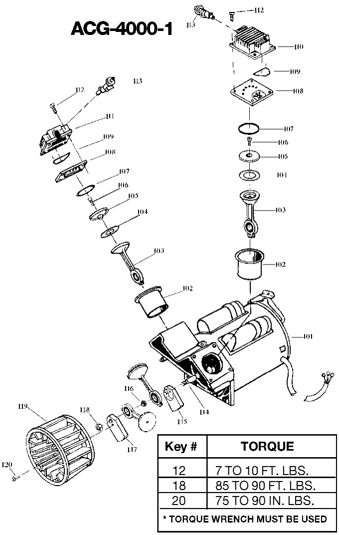 PUMP Diagram and Parts List for IRC500TVE30 Type 0 DeVilbiss Compressor