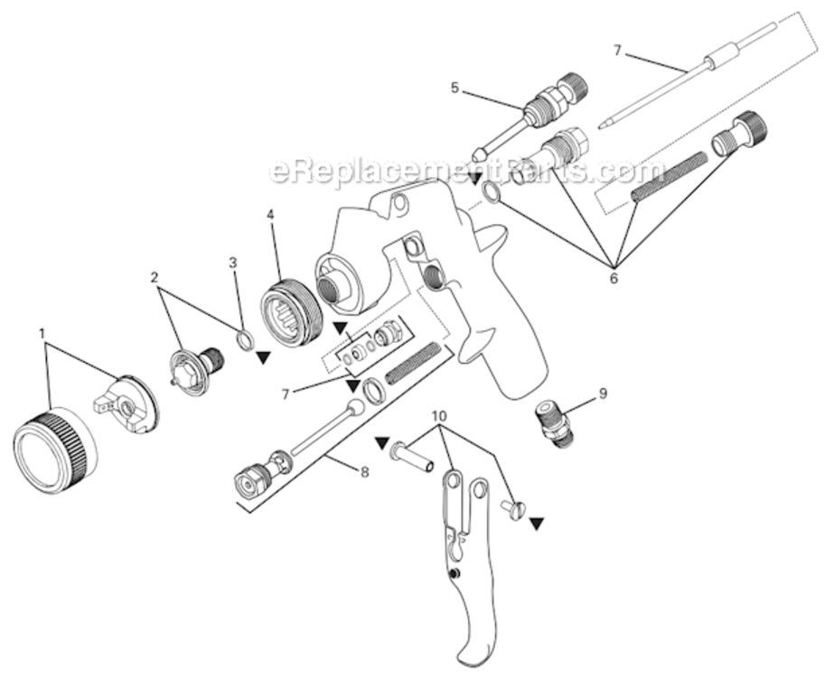 Page A Diagram and Parts List for FLG-HVG-315  DeVilbiss Paint Sprayer