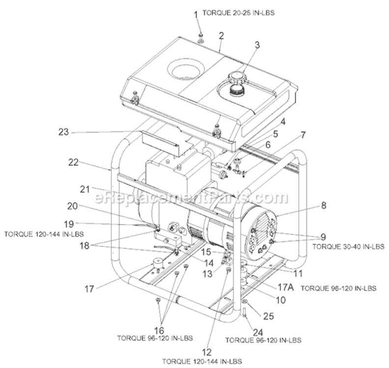 Page A Diagram and Parts List for GB4010 Type 2 DeVilbiss Generator