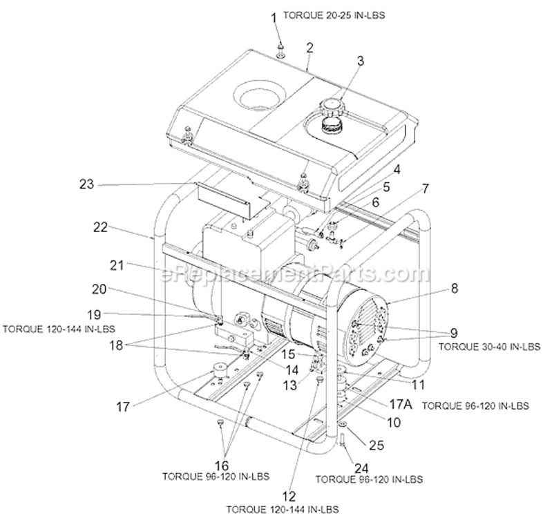 Page A Diagram and Parts List for GB5000-WK Type 2 DeVilbiss Generator