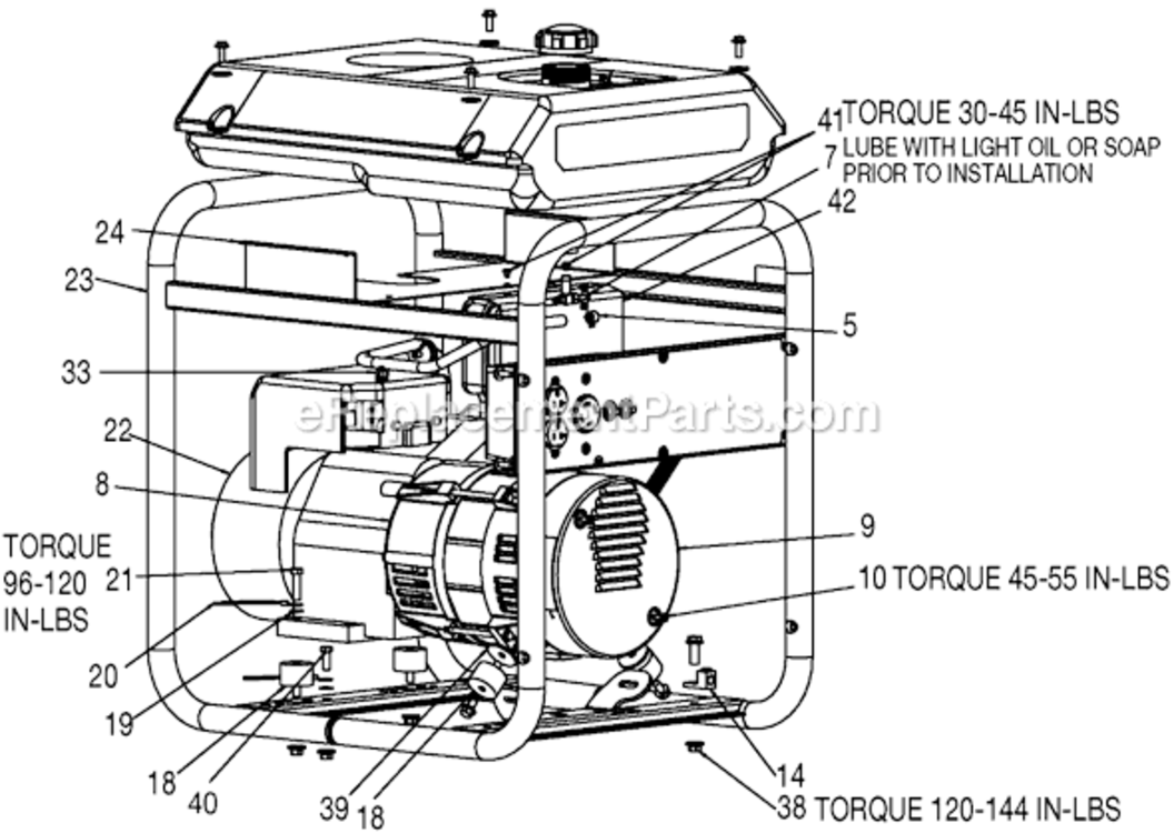 Page B Diagram and Parts List for GBO5250-WK Type 2 DeVilbiss Generator