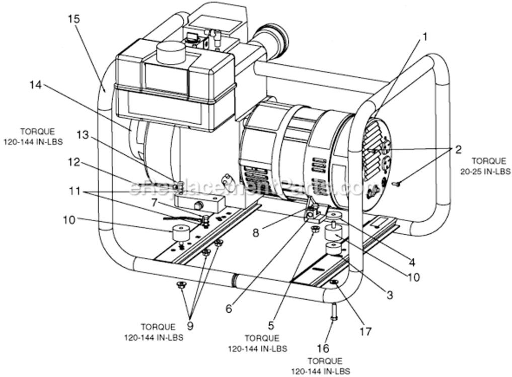 Page A Diagram and Parts List for GBP4000 Type 0 DeVilbiss Generator