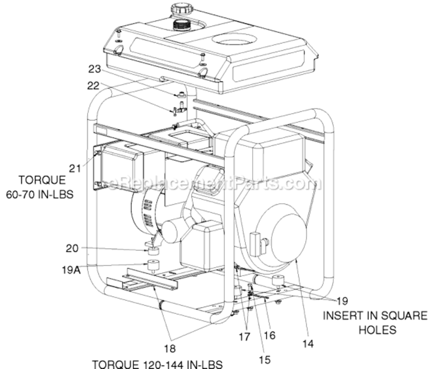 Page B Diagram and Parts List for GBV5000 Type 0 DeVilbiss Generator