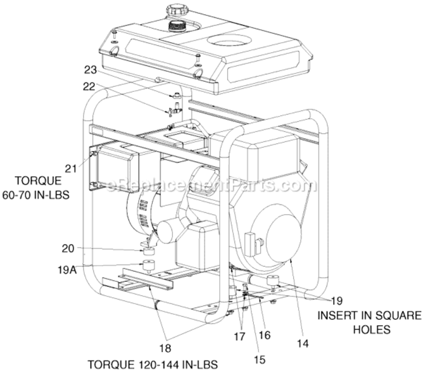 Page B Diagram and Parts List for GBV5000 Type 1 DeVilbiss Generator