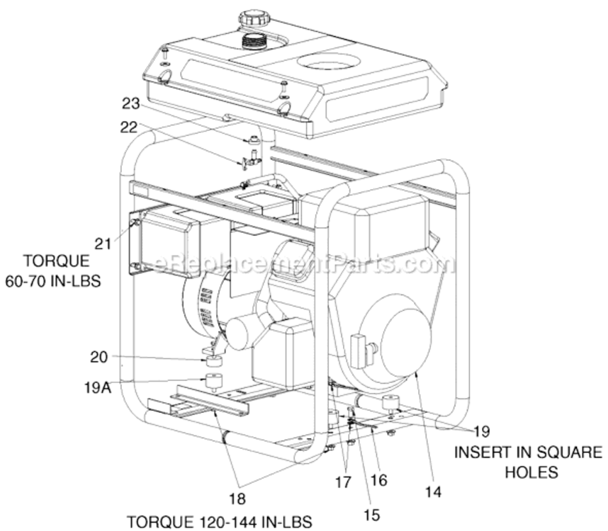 Page B Diagram and Parts List for GBV5000 Type 2 DeVilbiss Generator