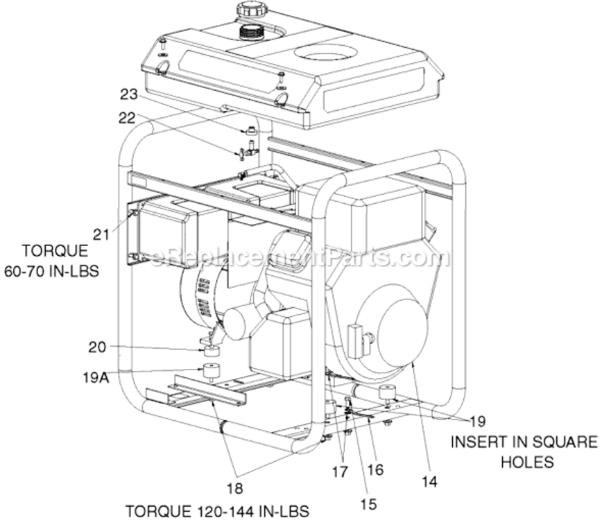 Page B Diagram and Parts List for GBV7000 Type 1 DeVilbiss Generator