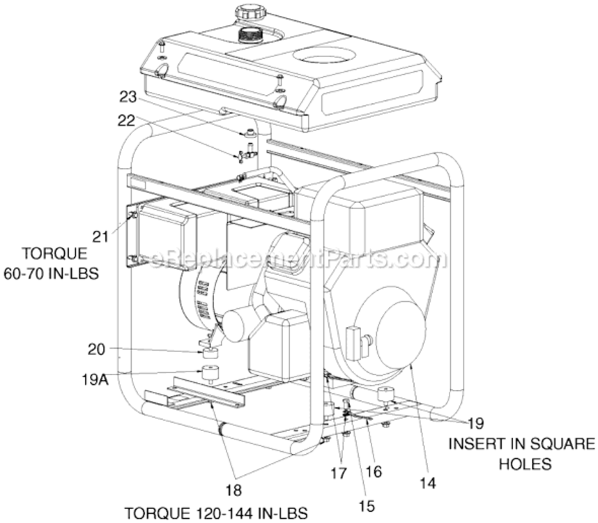 Page B Diagram and Parts List for GBV7000 Type 3 DeVilbiss Generator