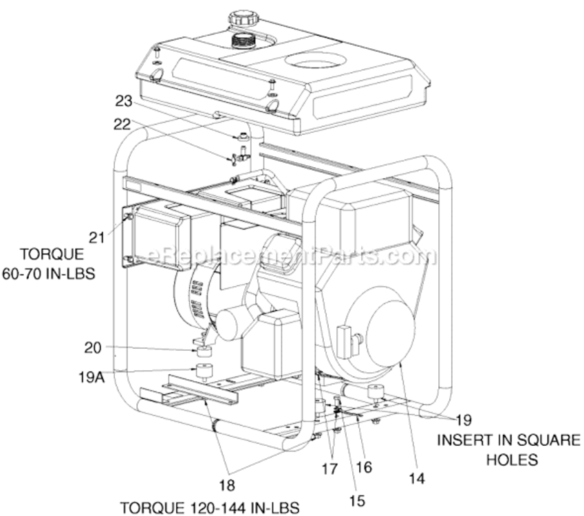 Page B Diagram and Parts List for GBV7000 Type 4 DeVilbiss Generator