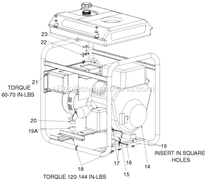 Page B Diagram and Parts List for GBV7010 Type 0 DeVilbiss Generator