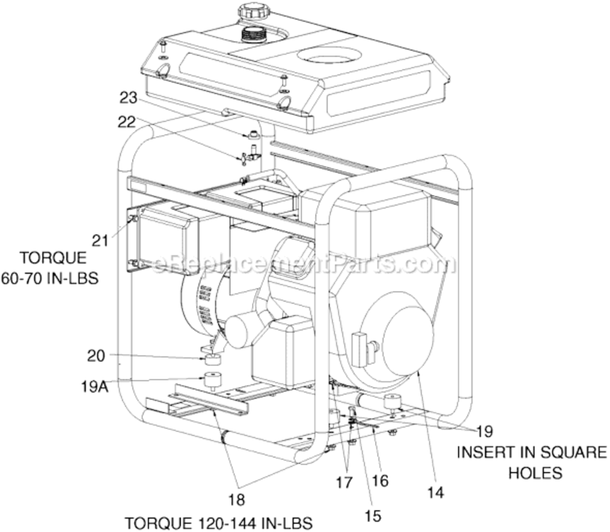 Page B Diagram and Parts List for GBV7010 Type 1 DeVilbiss Generator