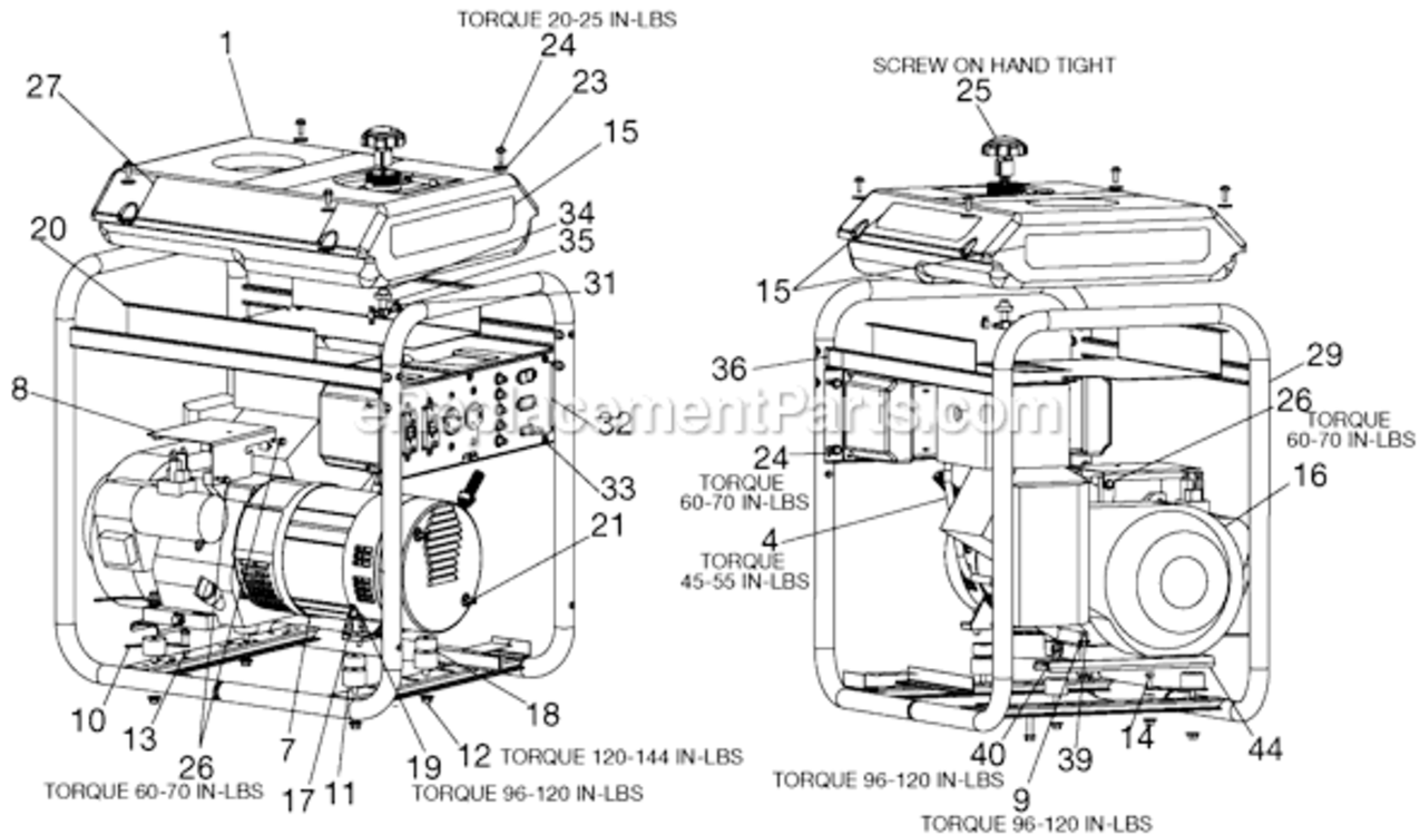 Page A Diagram and Parts List for GBVE7500-WK Type 0 DeVilbiss Generator