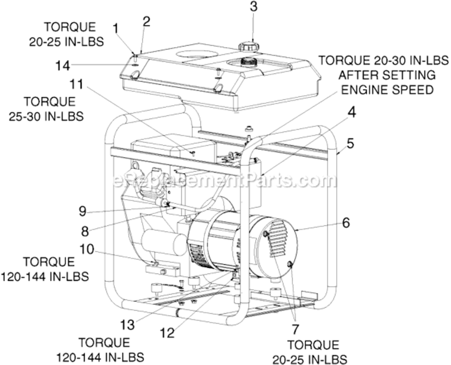 Page A Diagram and Parts List for GBVE8000-WK Type 0 DeVilbiss Generator