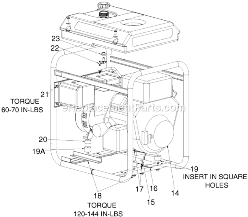 Page B Diagram and Parts List for GBVE8000-WK Type 0 DeVilbiss Generator