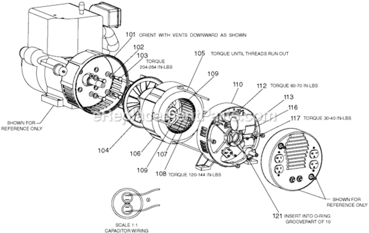 Page C Diagram and Parts List for GBVF5000 Type 0 DeVilbiss Generator