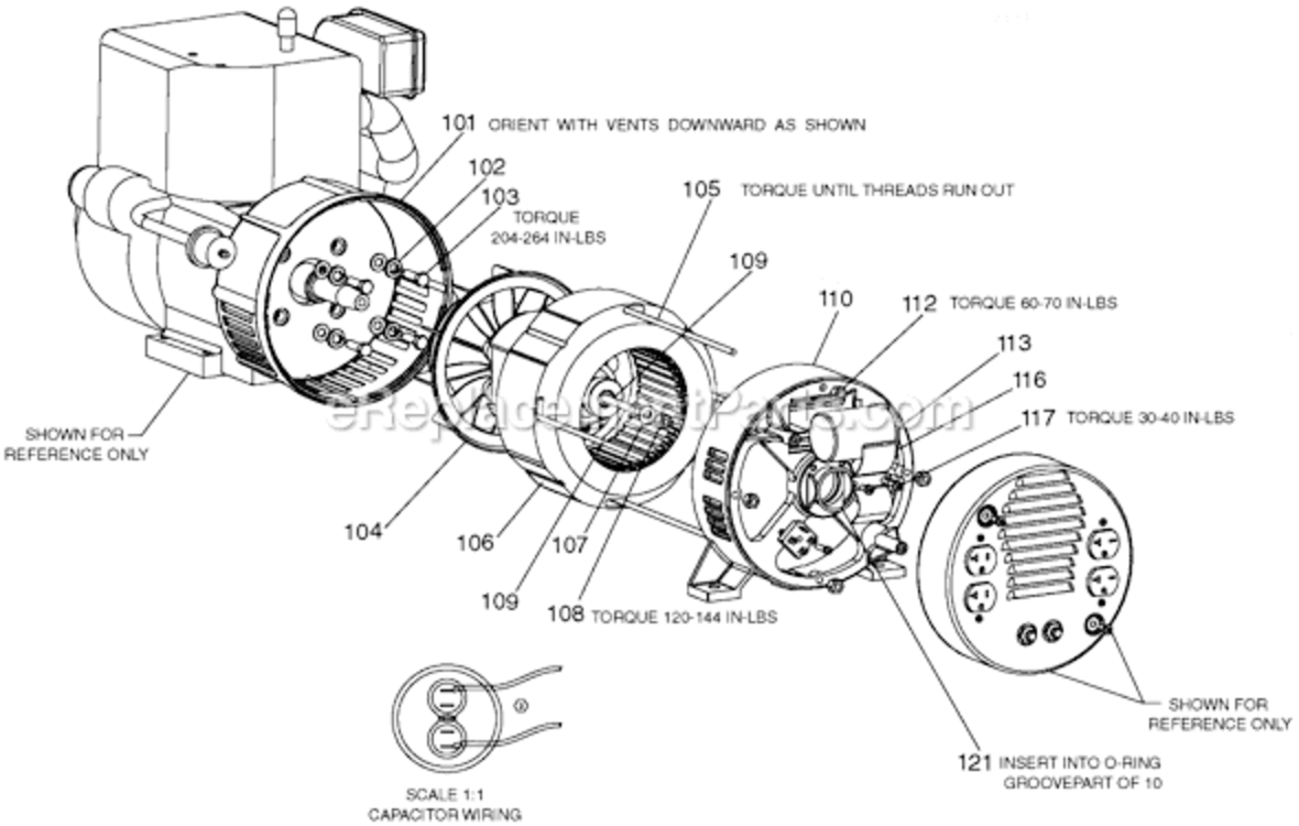 Page C Diagram and Parts List for GBVF5000 Type 1 DeVilbiss Generator