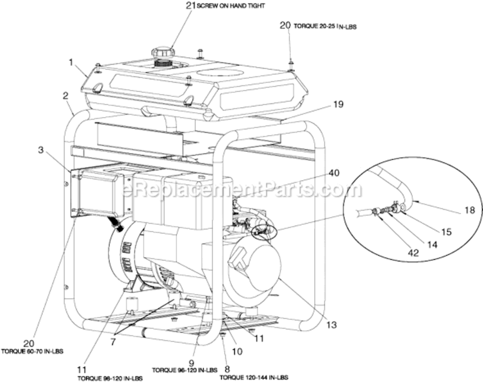 Page A Diagram and Parts List for GH4501 Type 0 DeVilbiss Generator