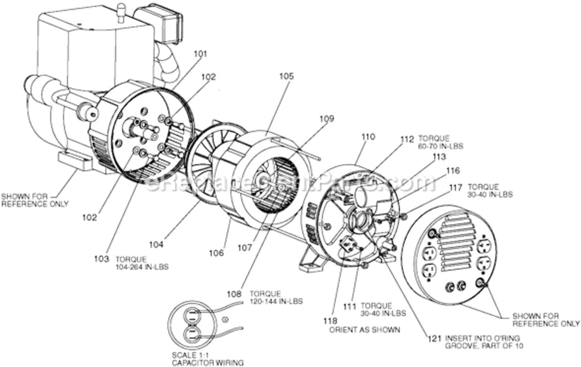 Page C Diagram and Parts List for GH4501 Type 0 DeVilbiss Generator