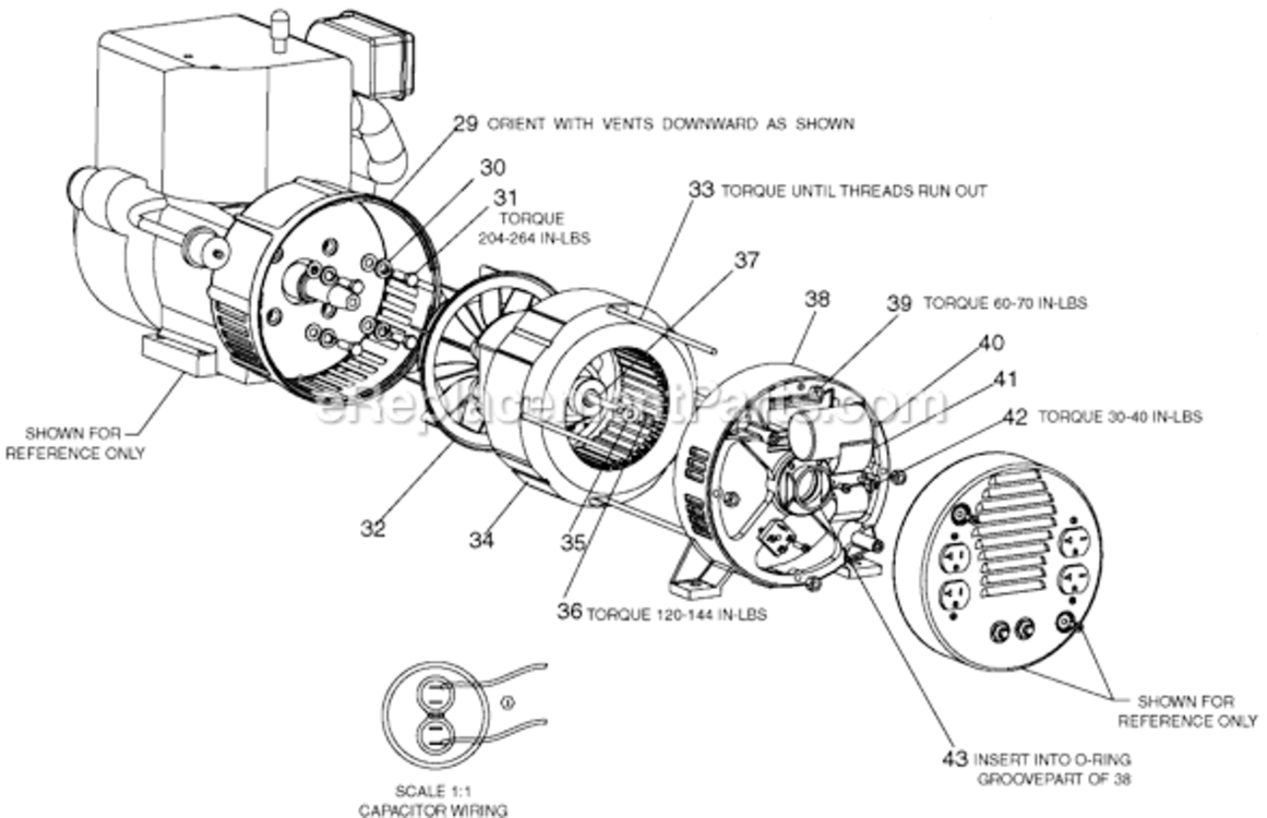 Page B Diagram and Parts List for GT5000C Type 1 DeVilbiss Generator