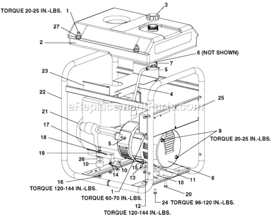 Page A Diagram and Parts List for GT5250-WK Type 0 DeVilbiss Generator