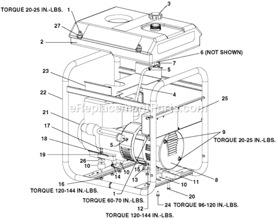 Page A Diagram and Parts List for GT5250-WK Type 1 DeVilbiss Generator