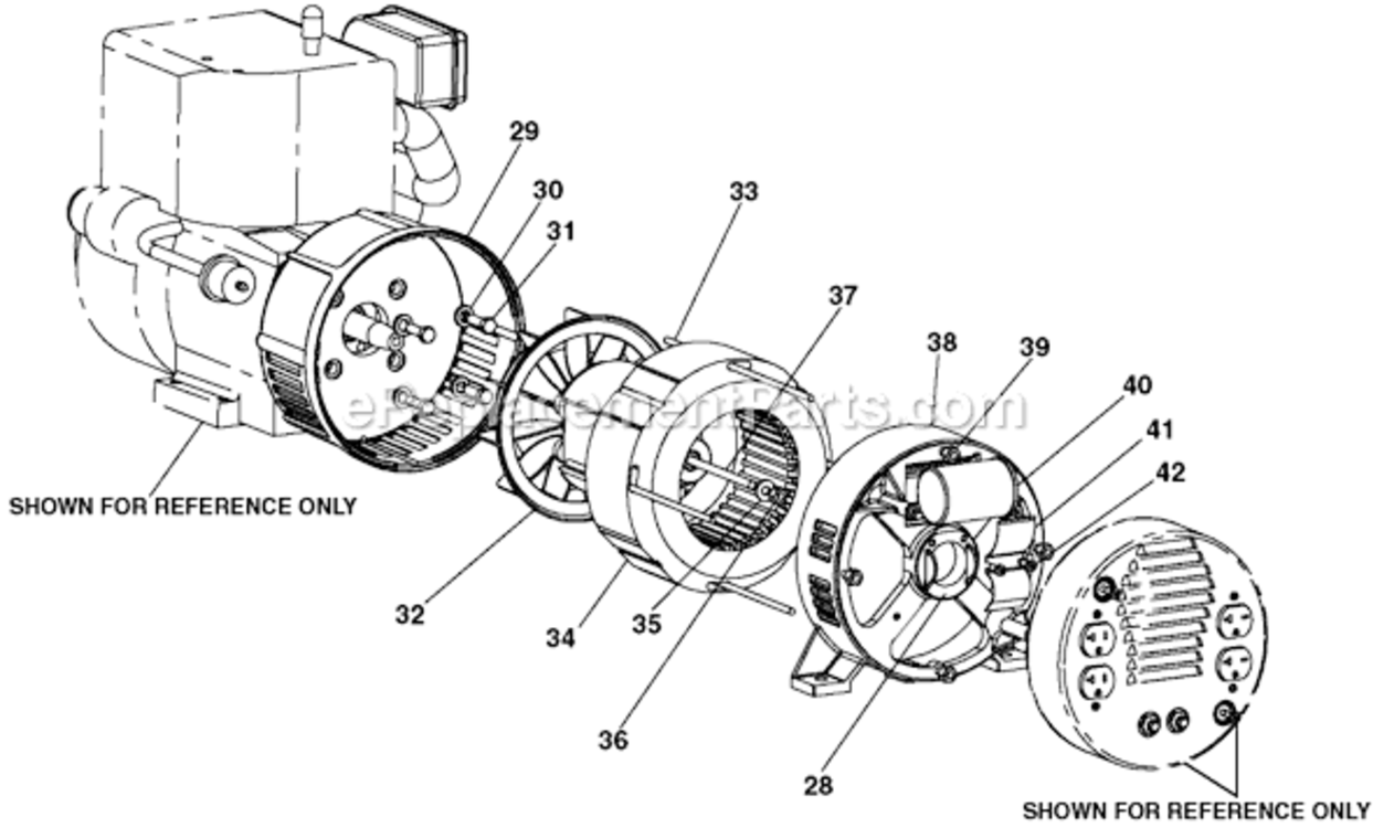Page B Diagram and Parts List for GT5250 Type 1 DeVilbiss Generator